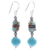 Jasper and hematite dangle earrings, 'Open Skies' - Hand Made Hematite and Jasper Dangle Earrings