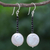 Cultured pearl and spinel dangle earrings, 'First Breathe' - Cultured Pearl and Spinel Dangle Earrings