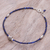 Lapis lazuli beaded bracelet, 'Good Vibrations in Blue' - Handmade Lapis Lazuli and Silver Beaded Bracelet (image 2) thumbail