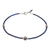 Lapis lazuli beaded bracelet, 'Good Vibrations in Blue' - Handmade Lapis Lazuli and Silver Beaded Bracelet thumbail