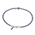 Lapis lazuli beaded bracelet, 'Good Vibrations in Blue' - Handmade Lapis Lazuli and Silver Beaded Bracelet (image 2c) thumbail