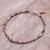Rhodochrosite beaded bracelet, 'Good Vibrations in Orange' - Handmade Rhodochrosite and Silver Beaded Bracelet thumbail