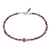 Rhodochrosite beaded bracelet, 'Good Vibrations in Orange' - Handmade Rhodochrosite and Silver Beaded Bracelet