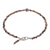 Rhodochrosite beaded bracelet, 'Good Vibrations in Orange' - Handmade Rhodochrosite and Silver Beaded Bracelet