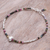 Tourmaline beaded bracelet, 'Love Language in Green' - Tourmaline and Silver Beaded Heart Bracelet thumbail