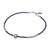 Lapis lazuli beaded bracelet, 'Love Language in Blue' - Lapis Lazuli and Silver Beaded Heart Bracelet (image 2d) thumbail