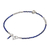 Lapis lazuli beaded bracelet, 'Love Language in Blue' - Lapis Lazuli and Silver Beaded Heart Bracelet