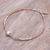 Sunstone beaded bracelet, 'Love Language in Pink' - Sunstone and Silver Beaded Heart Bracelet (image 2) thumbail