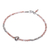 Sunstone beaded bracelet, 'Love Language in Pink' - Sunstone and Silver Beaded Heart Bracelet (image 2d) thumbail