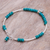 Sterling silver charm bracelet, 'Stillness in Turquoise' - Sterling Silver Leaf Charm Bracelet (image 2b) thumbail