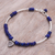 Lapis lazuli charm bracelet, 'Stillness in Blue' - Lapis Lazuli Sterling Silver Leaf Charm Bracelet (image 2) thumbail