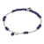 Lapis lazuli charm bracelet, 'Stillness in Blue' - Lapis Lazuli Sterling Silver Leaf Charm Bracelet (image 2e) thumbail