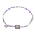 Amethyst beaded bracelet, 'Floating Fish in Purple' - Amethyst Beaded Fish Bracelet thumbail
