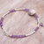 Amethyst beaded bracelet, 'Floating Fish in Purple' - Amethyst Beaded Fish Bracelet (image 2b) thumbail