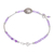 Amethyst beaded bracelet, 'Floating Fish in Purple' - Amethyst Beaded Fish Bracelet (image 2e) thumbail
