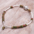 Unakite beaded bracelet, 'Daisy Crown in Green' - Unakite and Sterling Silver Beaded Bracelet (image 2b) thumbail