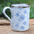 Ceramic mug, 'Winter Drink' - Hand Crafted Ceramic Floral Mug