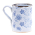 Ceramic mug, 'Winter Drink' - Hand Crafted Ceramic Floral Mug