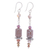 Jasper and Agate dangle earrings, 'Daily Walk' - Hand Crafted Jasper and Agate Dangle Earrings