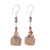 Jasper and carnelian dangle earrings, 'Art Class' - Artisan Made Jasper and Carnelian Dangle Earrings