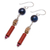 Jasper and garnet dangle earrings, 'Summer Relax' - Hand Crafted Jasper and Garnet Dangle Earrings (image 2c) thumbail