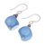 Garnet and onyx dangle earrings, 'Fun Vacation' - Hand Made Garnet and Onyx Dangle Earrings (image 2c) thumbail