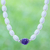 Collar con colgante de perlas cultivadas y amatistas - Collar con colgante de perla cultivada y amatista