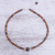 Multi-gemstone pendant necklace, 'Earth's Core' - Jasper and Tiger's Eye Pendant Necklace