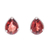 Garnet stud earrings, 'Merlot Drop' - Hand Made Garnet and Sterling Silver Stud Earrings thumbail