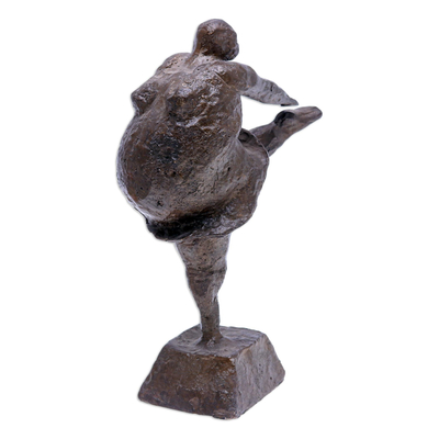 Messingskulptur - Handgefertigte Ballerina-Skulptur aus Messing