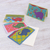 Cotton and paper greeting cards, 'Festive Elephant' (set of 4) - Handmade Mulberry Paper Greeting Cards thumbail