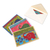 Cotton and paper greeting cards, 'Festive Elephant' (set of 4) - Handmade Mulberry Paper Greeting Cards (image 2e) thumbail