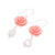 Cultured pearl dangle earrings, 'Misty Rose' - Freshwater Pearl and Sterling Silver Dangle Earrings (image 2c) thumbail