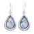 Roman glass dangle earrings, 'Cold Rain' - Artisan Crafted Roman Glass Dangle Earrings