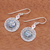 Cubic zirconia and Roman glass dangle earrings, 'Winking Eye' - Cubic Zirconia and Roman Glass Dangle Earrings (image 2b) thumbail