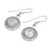 Cubic zirconia and Roman glass dangle earrings, 'Winking Eye' - Cubic Zirconia and Roman Glass Dangle Earrings (image 2c) thumbail