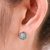 Roman glass stud earrings, 'Mining for Treasure' - Roman Glass and Sterling Silver Stud Earrings (image 2b) thumbail
