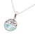 Roman glass pendant necklace, 'Morning Moon' - Hand Crafted Roman Glass Pendant Necklace (image 2f) thumbail