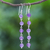 Amethyst dangle earrings, 'Exploding Star in Purple' - Amethyst and Sterling Silver Dangle Earrings (image 2) thumbail
