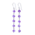 Amethyst dangle earrings, 'Exploding Star in Purple' - Amethyst and Sterling Silver Dangle Earrings thumbail