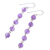 Amethyst dangle earrings, 'Exploding Star in Purple' - Amethyst and Sterling Silver Dangle Earrings (image 2c) thumbail