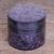 Lacquerware decorative wood box, 'Nostalgic Memory in Purple' - Purple Lacquerware Mango Wood Box thumbail