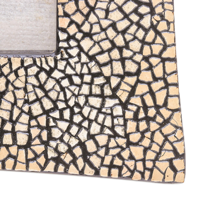 Marco de fotos de madera, (5x7) - Marco de fotos de mosaico de madera de árbol de lluvia hecho a mano (5x7)