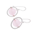Rose quartz dangle earrings, 'Pink Orbit' - Rose Quartz and Sterling Silver Dangle Earrings (image 2c) thumbail