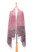 Batik cotton blend shawl, 'Dusty Rose Dots' - Fringed Batik Cotton and Rayon Blended Shawl thumbail