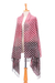 Batik cotton blend shawl, 'Dusty Rose Dots' - Fringed Batik Cotton and Rayon Blended Shawl (image 2b) thumbail