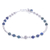 Azure-malachite beaded bracelet, 'Brighter Day in Blue' - Azure-Malachite and Sterling Silver Beaded Bracelet thumbail