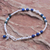 Azure-malachite beaded bracelet, 'Brighter Day in Blue' - Azure-Malachite and Sterling Silver Beaded Bracelet (image 2b) thumbail