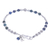 Azure-malachite beaded bracelet, 'Brighter Day in Blue' - Azure-Malachite and Sterling Silver Beaded Bracelet (image 2d) thumbail