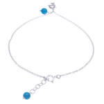 Curated gift set, 'Ocean Bound' - Curated Gift Set with Earrings Anklet and 2 Scarfs in Blue